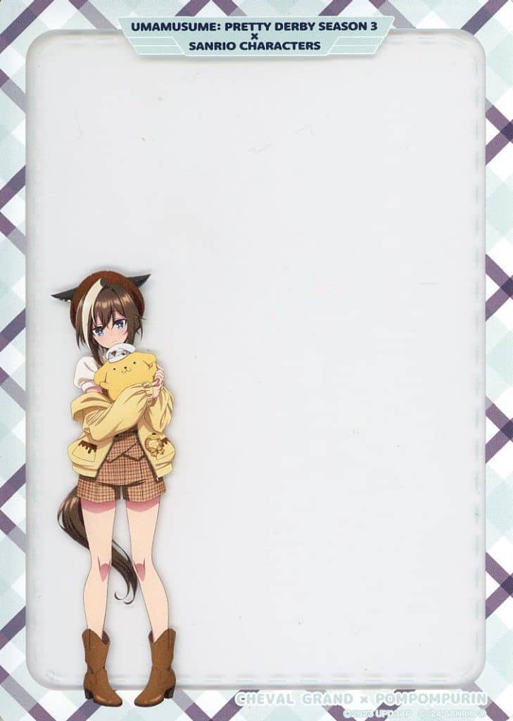 Cheval Grand × Pompompurin Hard Bromide Case - Umamusume Pretty Derby Season 3 × Sanrio Characters PremiumShop (Up Fields) — Approx. 137×97mm, Pre-owned