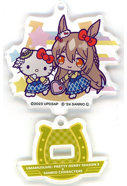 Satono Diamond × Hello Kitty Mini Acrylic Stand Keychain (Mini Chibi ver.) - Umamusume Pretty Derby Season 3 - Up Fields - Pre-owned