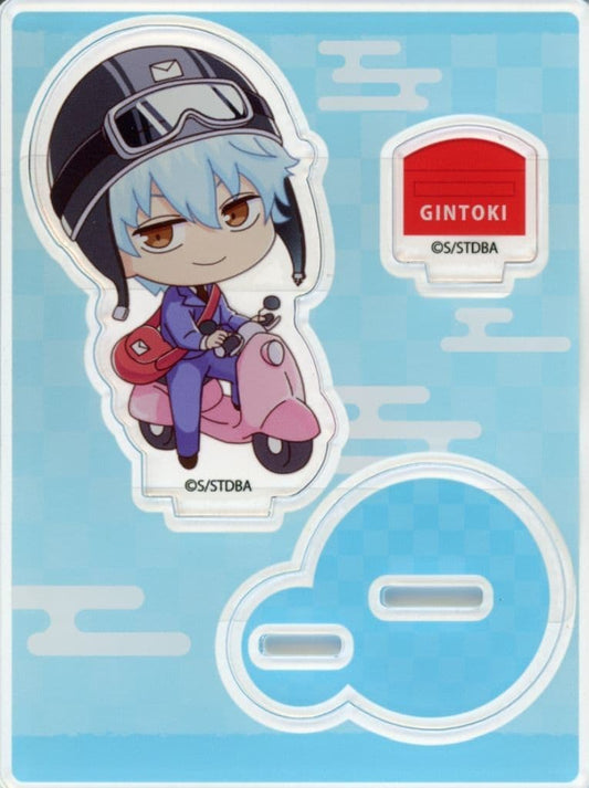 Gintoki Sakata Acrylic Stand - Postman Style (Gintama × Japan Post) by ENGAWA - Approx. 120 x 90 mm - Pre-owned