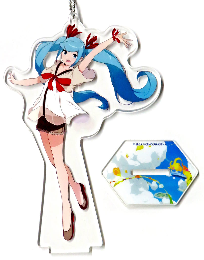 Hatsune Miku (Shiny) Big Clear Keychain with Stand "Shiny & DE:MONSTAR" (Amusement Prize, Sega) - Approx. 15 cm