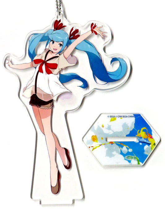 Hatsune Miku (Shiny) Big Clear Keychain with Stand "Shiny & DE:MONSTAR" (Amusement Prize, Sega) - Approx. 15 cm