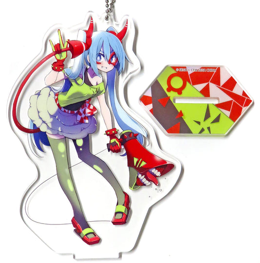 Hatsune Miku (DE:MONSTAR) Big Clear Keychain with Stand “Shiny & DE:MONSTAR” (EX) - Sega Amusement Prize, Approx. 15 cm