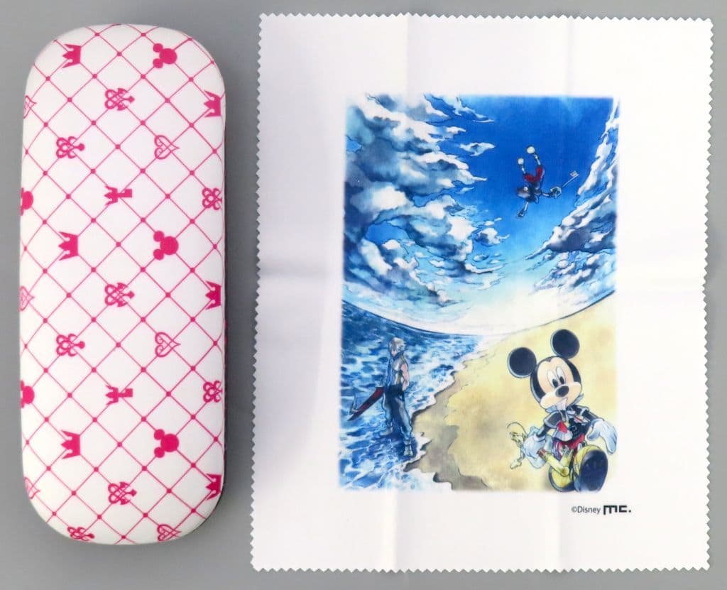 Kingdom Hearts Patterned Glasses Case with Cloth, No. 02