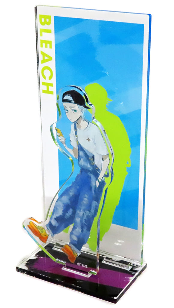 Toshiro Hitsugaya Acrylic Stand with Background - BLEACH × Yokohama Landmark Tower THE LOCUS OF BRAVE - Approx. 60 x 135 mm - Pre-owned (Aniplex)