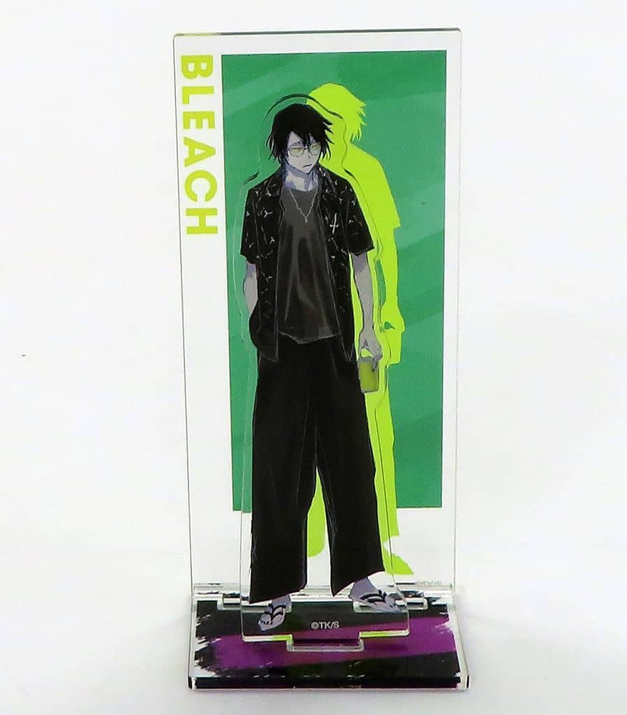 Ulquiorra Cifer Acrylic Stand with Background - BLEACH × Yokohama Landmark Tower THE LOCUS OF BRAVE (Aniplex, Used) - Approx. 60 x 135 mm