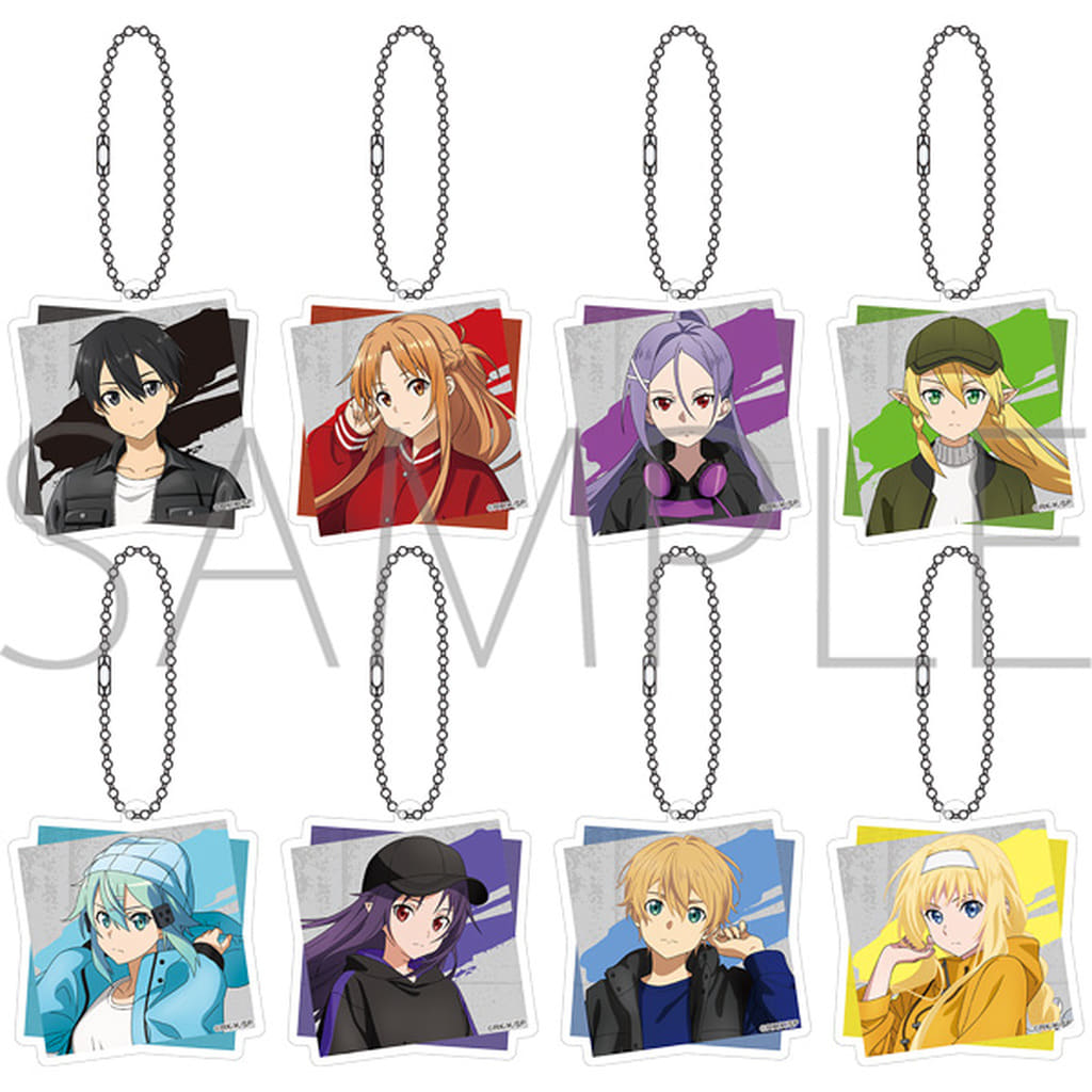 Sword Art Online Acrylic Keychain Collection Complete 8-Piece Set