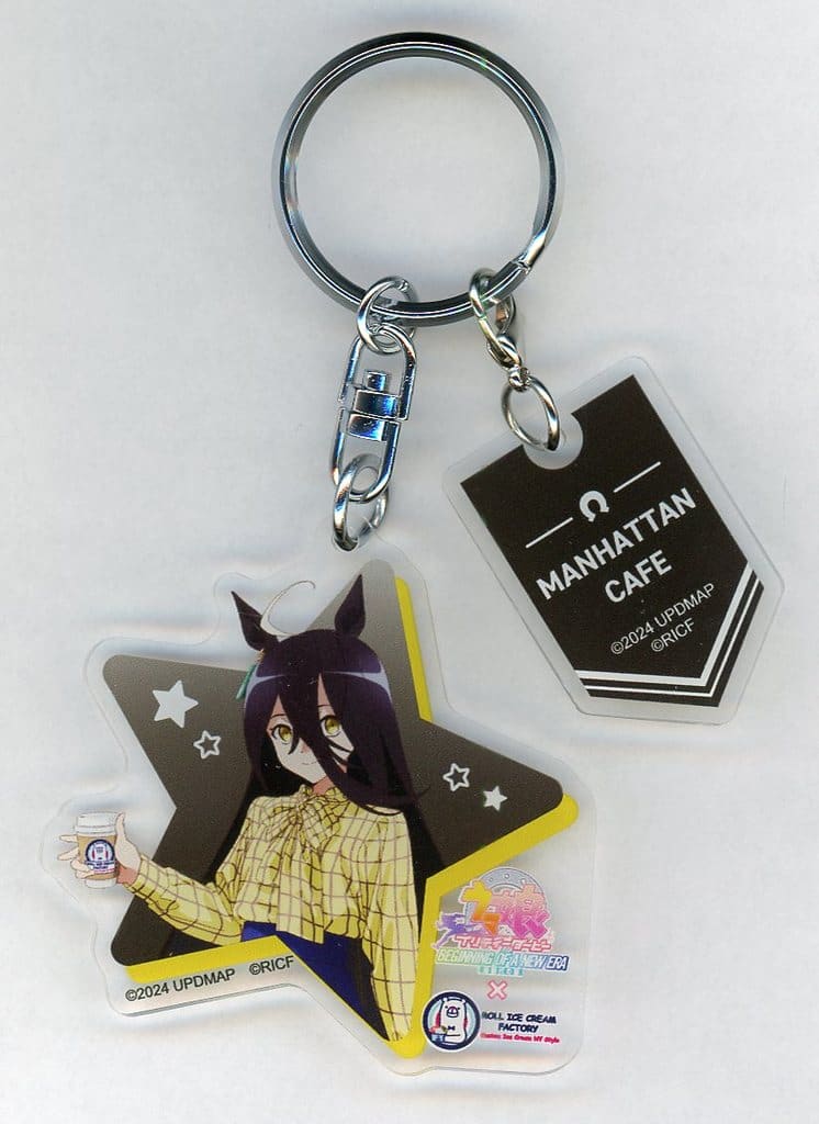 Manhattan Cafe Acrylic Trading Key Charm - Umamusume Pretty Derby – Beginning of a New Era × Roll Ice Cream Factory (Trend Factory) (Char part ~60×60mm)