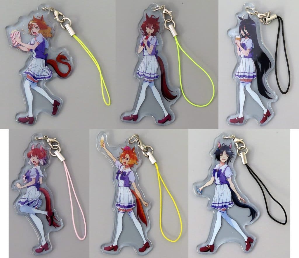 Jungle Pocket / Agnes Tachyon / Manhattan Cafe / Dantsu Flame / T.M. Opera O / Fujikiseki PVC Charm Collection - Full 6-Piece Set - Umamusume Pretty Derby – Beginning of a New Era (Toho Theater Goods)