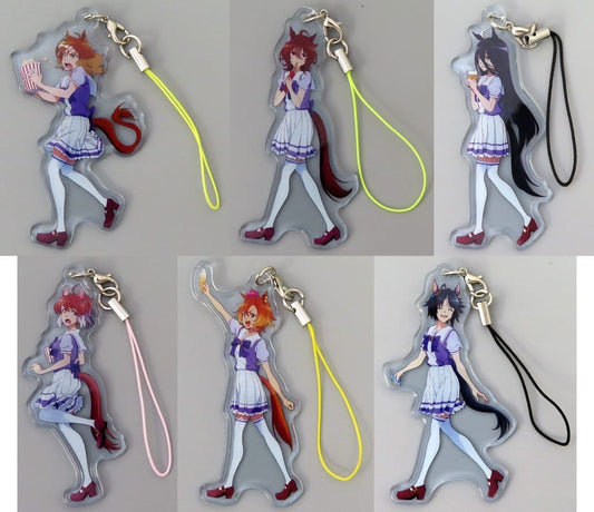 Jungle Pocket / Agnes Tachyon / Manhattan Cafe / Dantsu Flame / T.M. Opera O / Fujikiseki PVC Charm Collection - Full 6-Piece Set - Umamusume Pretty Derby – Beginning of a New Era (Toho Theater Goods)