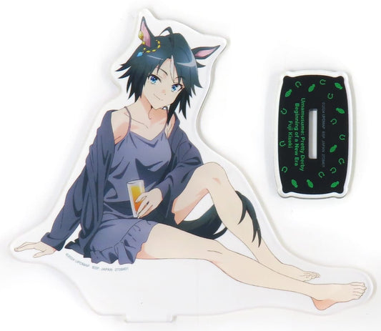 Fuji Kiseki Big Acrylic Plate with Stand - "Relax time" Namco Promotion - Umamusume Pretty Derby – Beginning of a New Era (Namco Limited, ~15cm, Bandai Namco Amusement Prize)