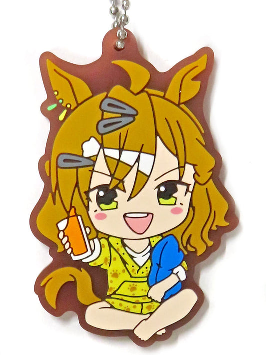 Jungle Pocket Clear Rubber Mascot Keychain - Uma Musume Pretty Derby The Movie: A New Generation's Door NAMCO Promotion Relax Time (Approx. 60mm) - Bandai Namco Amusement Limited