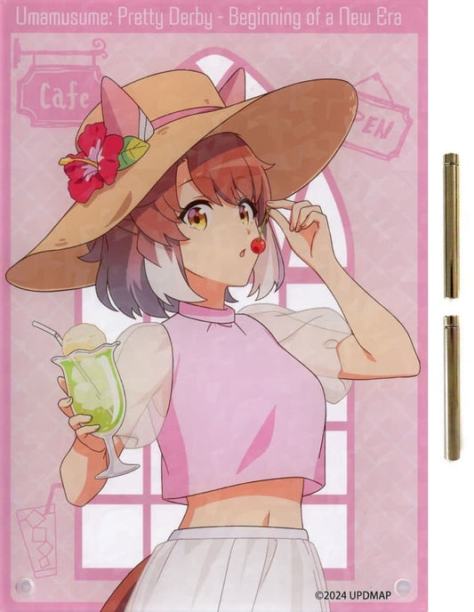 Dantsu Flame Holo Acrylic Art Panel - Vacation ver. (A5) | Umamusume Pretty Derby Movie × Chugai Grace Cafe Official Goods