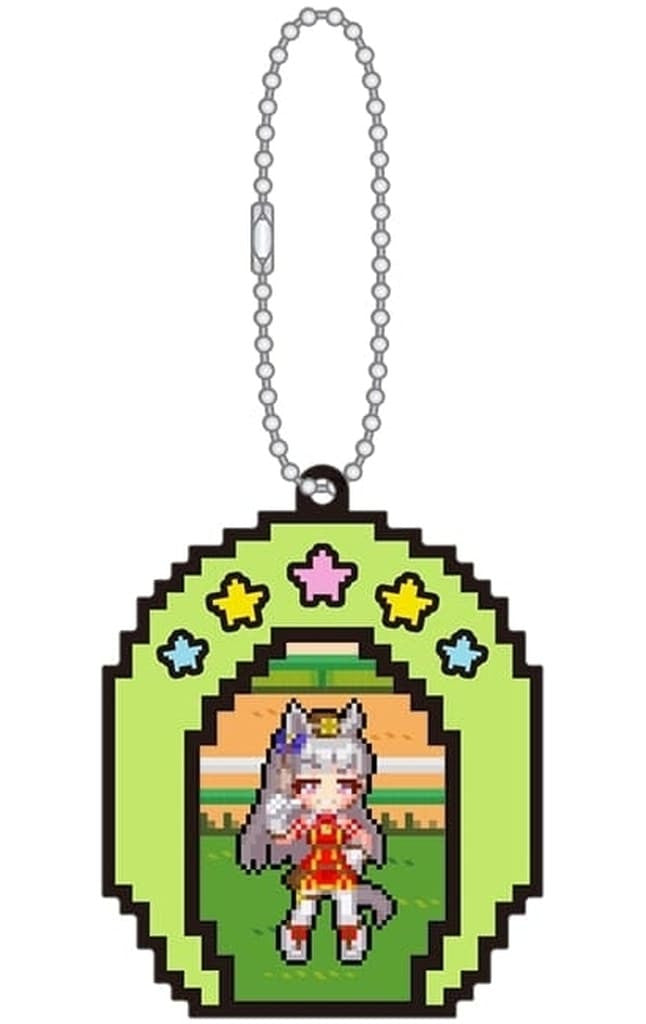 Gold Ship Rubber Keychain - Umamusume Pretty Derby 'Nekketsu Hachamecha Daikanshasai!' Dot Chara (PVC, ~7×5.6cm) by Movic