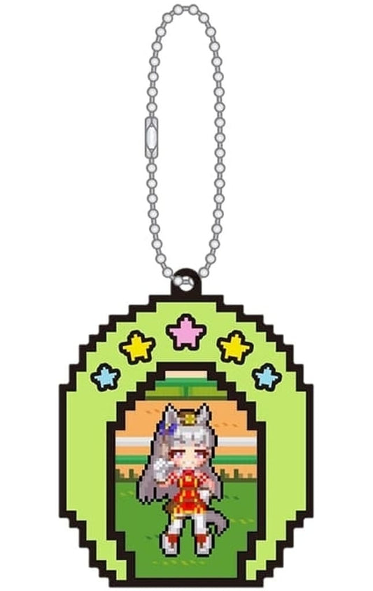 Gold Ship Rubber Keychain - Umamusume Pretty Derby 'Nekketsu Hachamecha Daikanshasai!' Dot Chara (PVC, ~7×5.6cm) by Movic
