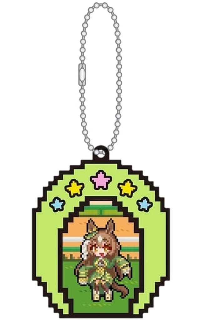 Satono Diamond Rubber Keychain - Umamusume Pretty Derby 'Nekketsu Hachamecha Daikanshasai!' Dot Chibi (PVC, ~7×5.6cm) - Movic (Pre-owned)