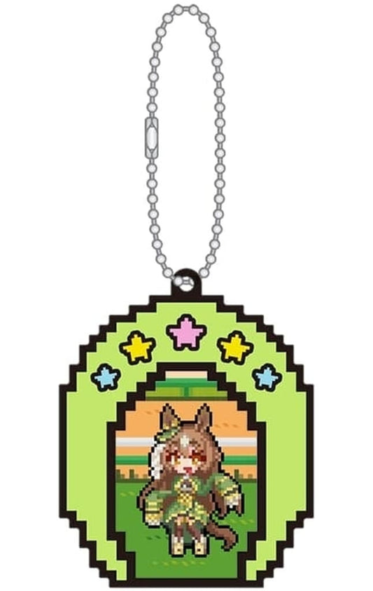 Satono Diamond Rubber Keychain - Umamusume Pretty Derby 'Nekketsu Hachamecha Daikanshasai!' Dot Chibi (PVC, ~7×5.6cm) - Movic (Pre-owned)