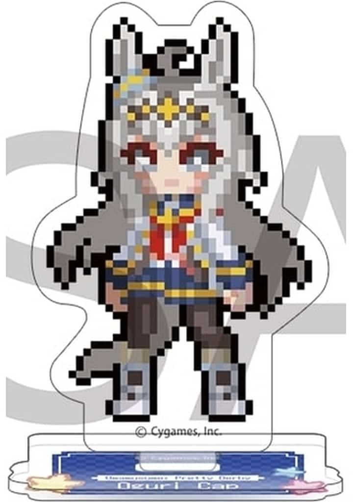 Oguri Cap Mini Acrylic Stand — Umamusume Pretty Derby "Nekketsu Hachamecha Daikanshasai!" Mini Acrylic Stand Collection (Movic, ~6cm) — Used