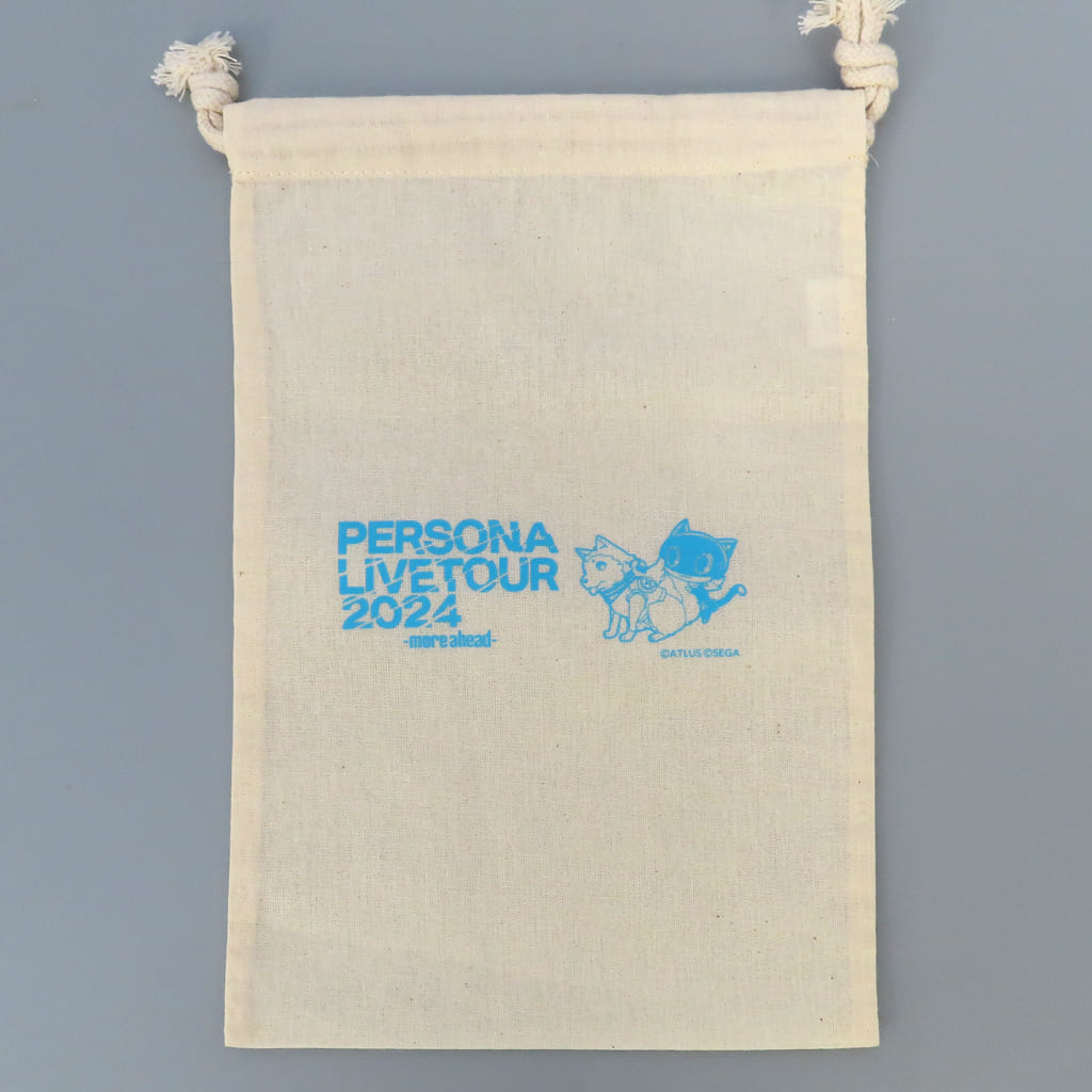 Koromaru & Morgana Blue Drawstring Pouch - Persona Live Tour 2024