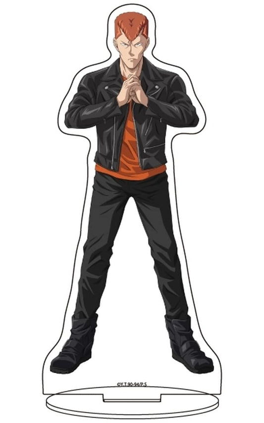 Kazuma Kuwabara Acrylic Stand - Riders Jacket Ver. (New Illustration) - Yu Yu Hakusho - A3 - Height Approx. 150 mm - Pre-owned, No. 52