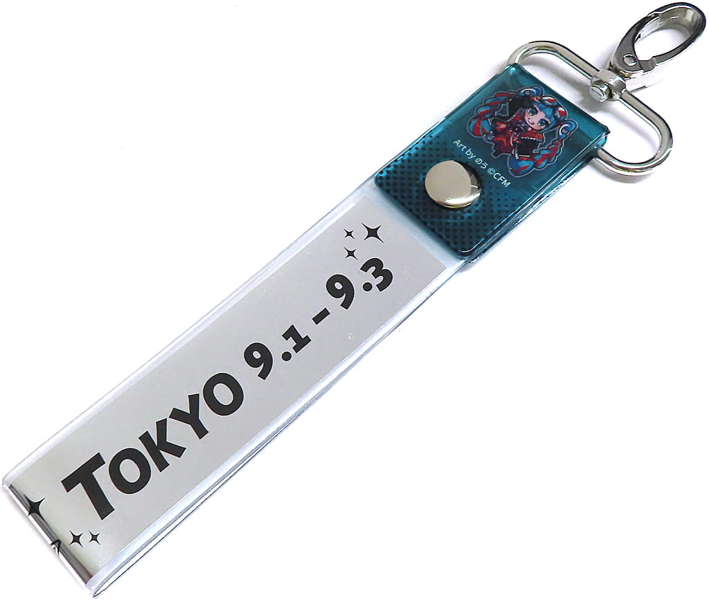 Hatsune Miku Silver Tape Holder Tokyo Ver. - Magical Mirai 2023 Tokyo Limited Keychain (Lawson Entertainment, Pre-owned, Approx. 19 cm)