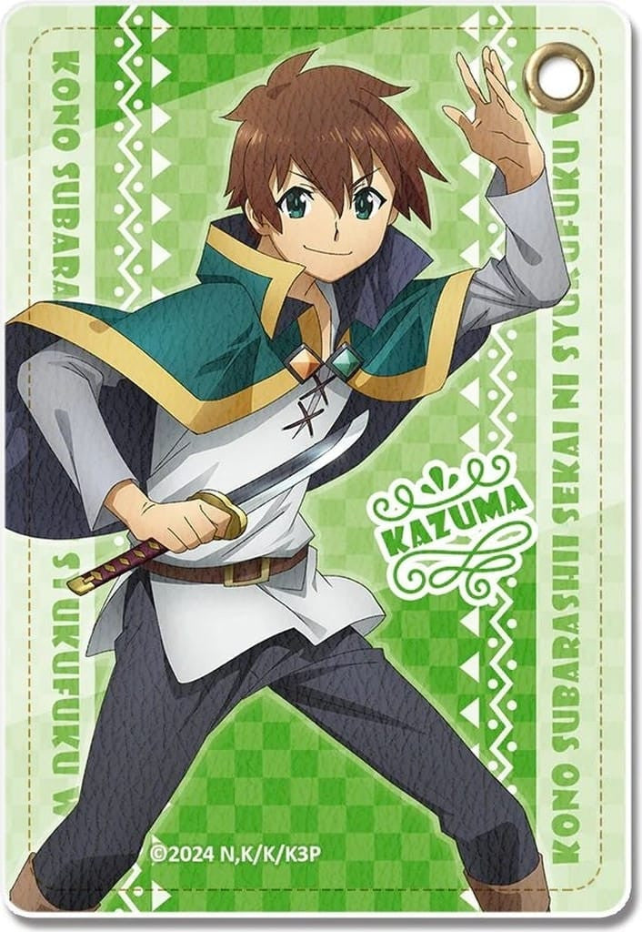 KonoSuba 3 Design 01 (Kazuma) Leather Pass Case