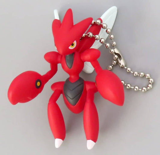 Scizor Figure Charm Keychain - "Bug Whisper" Pokémon Center Exclusive PVC 5.5cm (Used)