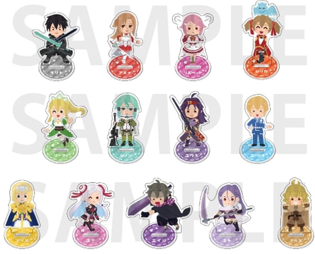 Sword Art Online Trading Acrylic Stand Irasutoya Complete 13-Type Set