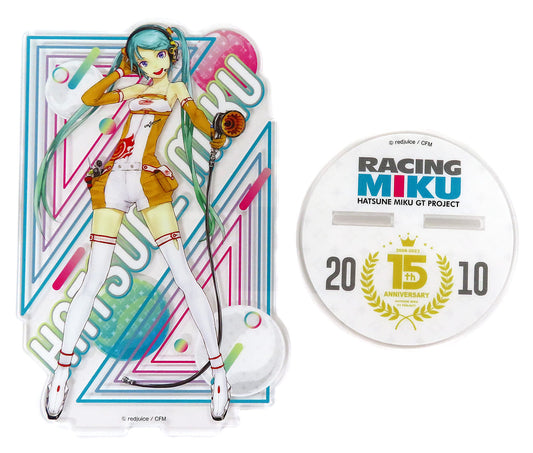 Hatsune Miku Racing ver. (2010) Acrylic Stand — Hatsune Miku GT PROJECT 15th ANNIVERSARY! Kuji A Prize (Jyuurokuhoui)