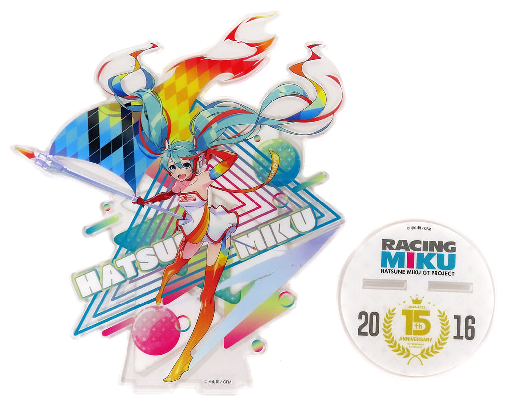 Hatsune Miku Racing ver. Acrylic Stand (2016) — Hatsune Miku GT PROJECT 15th ANNIVERSARY! Kuji A Prize (Jyuurokuhoui) Pre-owned
