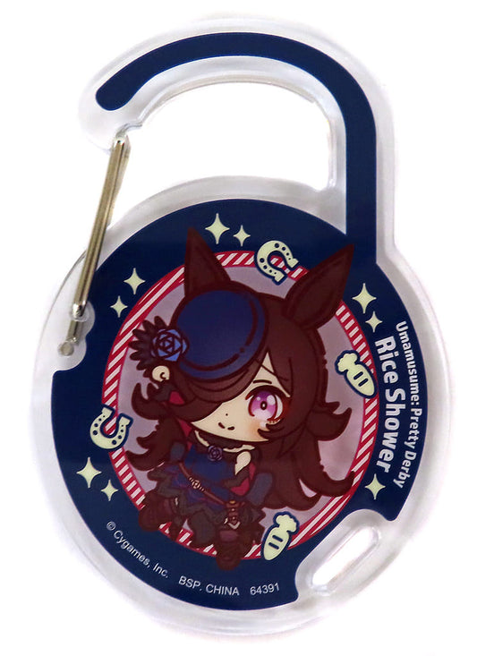 Rice Shower Acrylic Carabiner Keychain - Ichiban Kuji Umamusume: Pretty Derby 9th Edition G Prize (BANDAI SPIRITS) ~8cm - Pre-owned