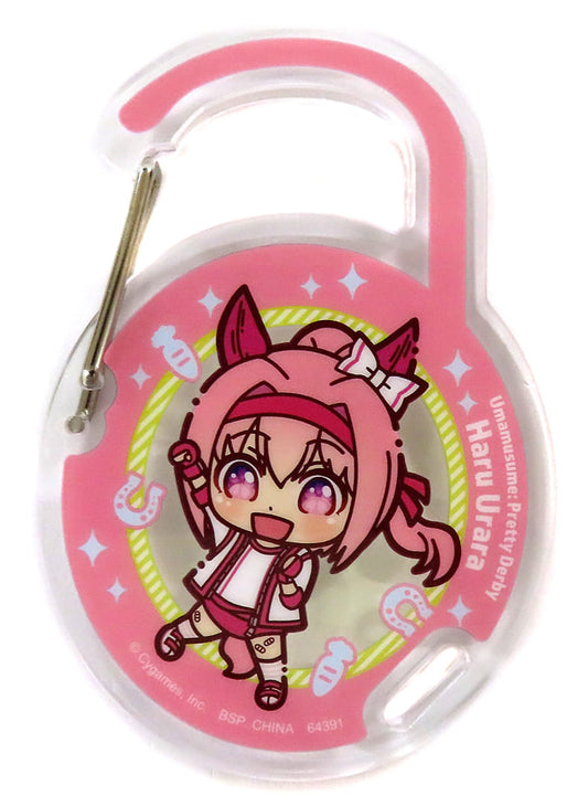 Haru Urara Acrylic Carabiner Keychain - Ichiban Kuji Umamusume Pretty Derby 9th Edition G Prize (BANDAI SPIRITS, ~8cm)
