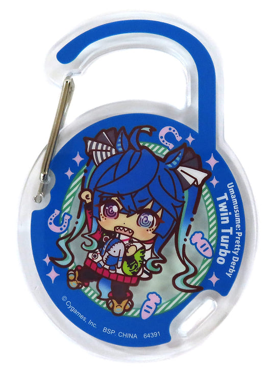 Twin Turbo Acrylic Carabiner Keychain - Ichiban Kuji Umamusume Pretty Derby 9th Edition G Prize (BANDAI SPIRITS) 8cm