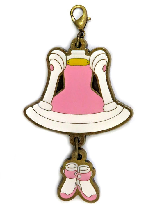 Battle Costume (White x Pink Boots) Costume Charm - Cardcaptor Sakura CLAMP Exhibition Goods - Approx. 7.7 x 4.4 cm (Pre-owned)