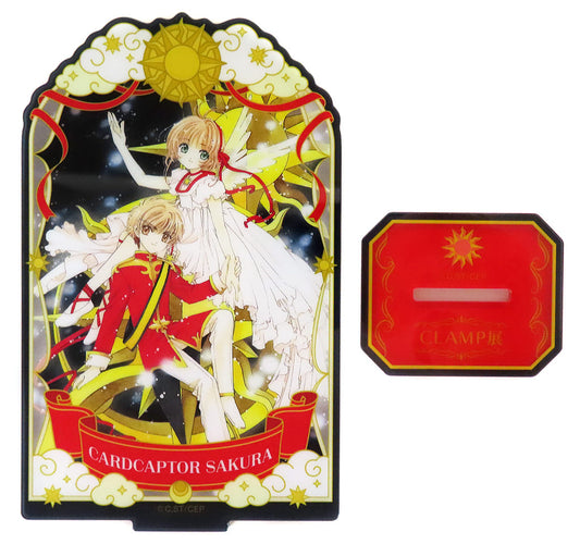 Cardcaptor Sakura A (Male/Female) Acrylic Stand - CLAMP Exhibition Goods by Ensky - Approx. 13.6 x 9.5 cm - Pre-owned