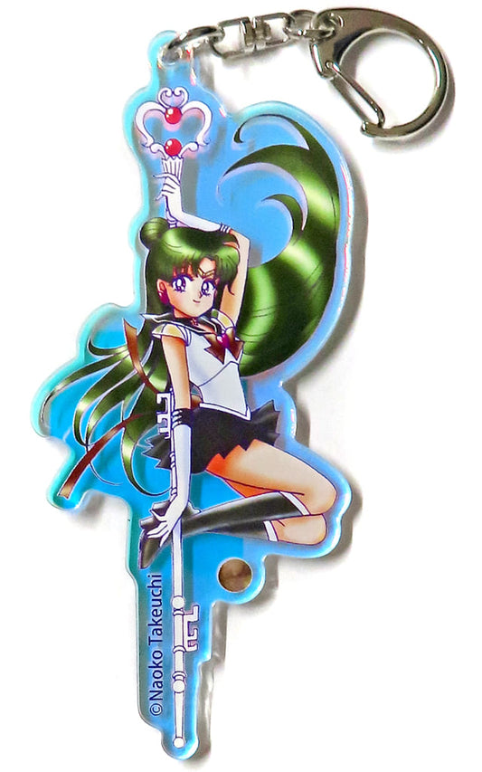 Sailor Pluto Acrylic Keychain - Sailor Moon Resone ART WORKS 1991–2023 Exhibition Merchandise, Approx. 65 mm (Pre-owned, Dai Nippon Printing)