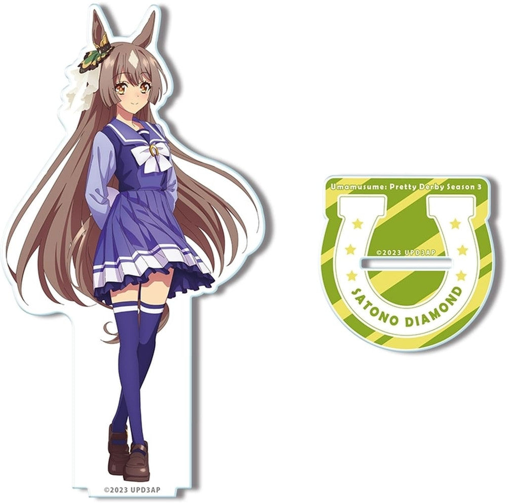 Satono Diamond Acrylic Stand (Design 02, Uniform Ver.) - Approx. 120×150×3mm - Umamusume Pretty Derby Season 3 - License Agent - Pre-owned