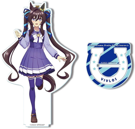 Vivlos Acrylic Stand (Design 08 - Uniform ver., Drawn Illustration) - Umamusume: Pretty Derby Season 3 - License Agent - 120×150mm - Pre-owned