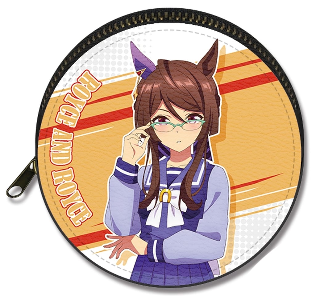 Royce and Royce Round Leather Case (Uniform ver., Illustrated) - Umamusume Pretty Derby Season 3 - License Agent, Approx. 90mm, Pre-owned
