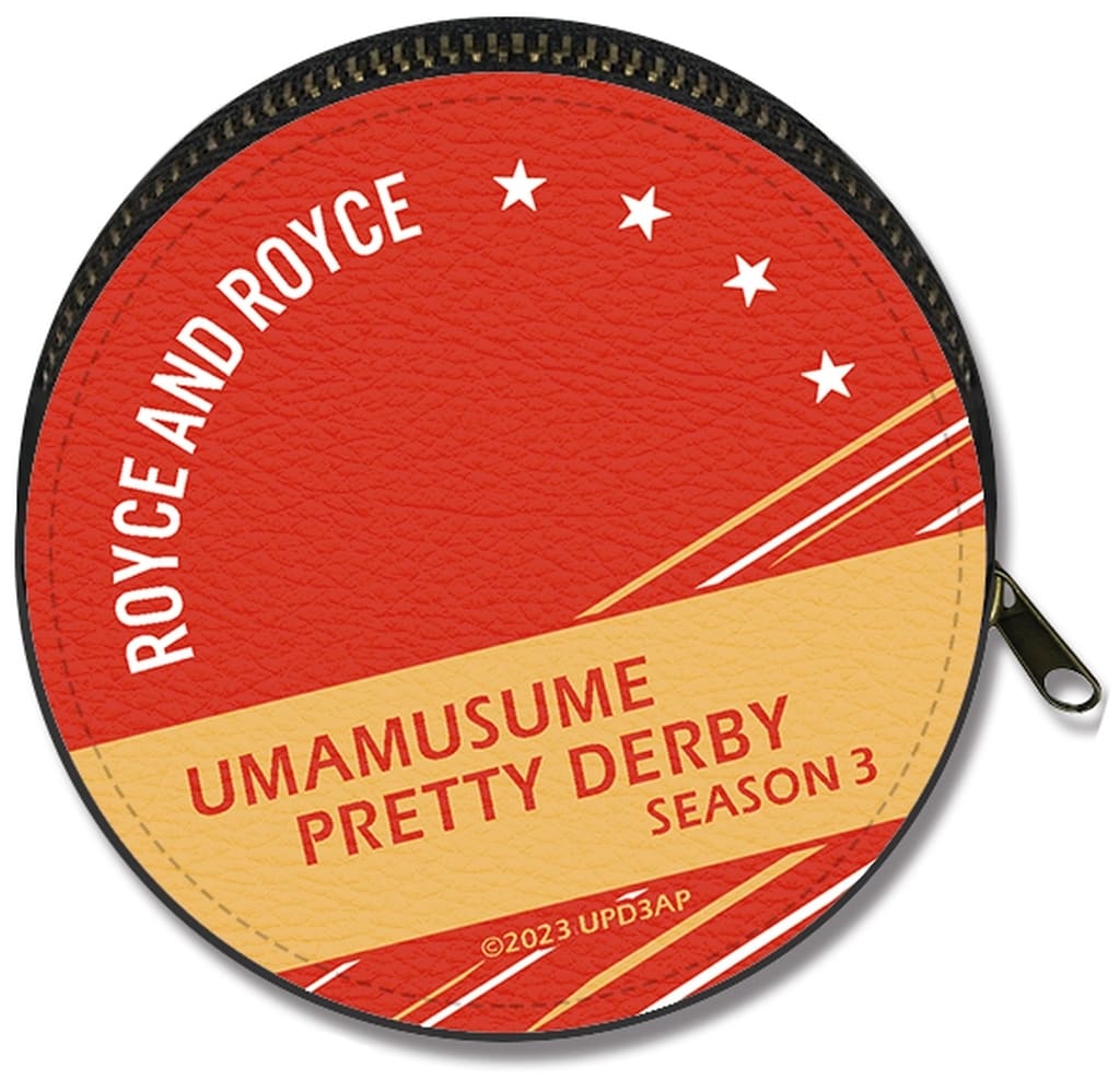 Royce and Royce Round Leather Case (Uniform ver., Illustrated) - Umamusume Pretty Derby Season 3 - License Agent, Approx. 90mm, Pre-owned
