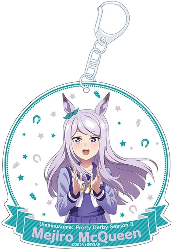 Mejiro McQueen Acrylic Keychain - Penguin Parade Drawn Illustration (Umamusume: Pretty Derby Season 3) 90mm