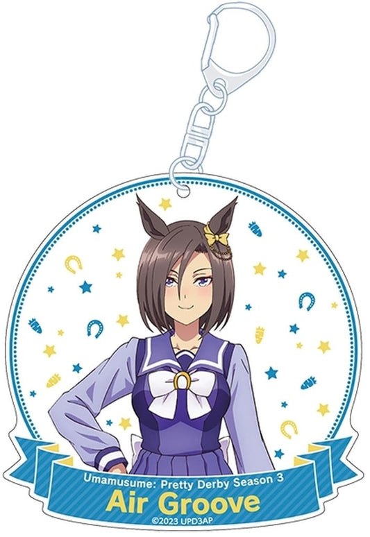Air Groove Acrylic Key Holder (Drawn Illustration) - Umamusume Pretty Derby Season 3 / Penguin Parade - 90mm Acrylic Keychain