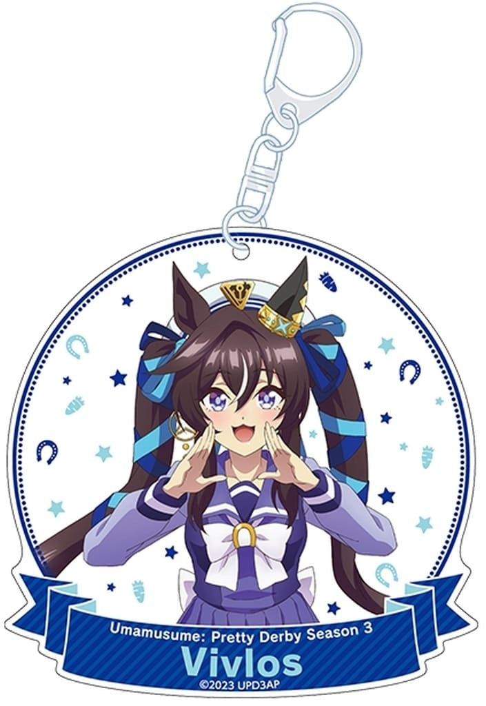 Vivlos Acrylic Keychain (Drawn Illustration) - Penguin Parade - Umamusume Pretty Derby Season 3 - 90mm Pre-owned