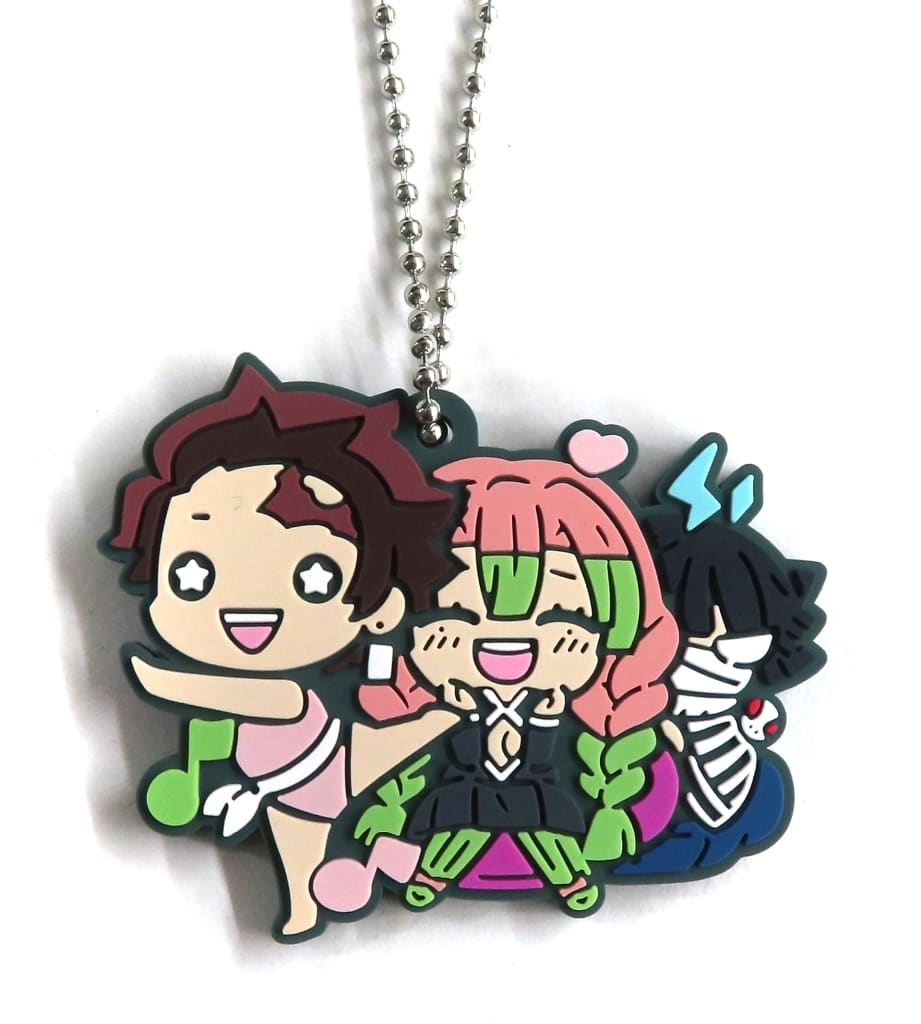 Tanjiro Kamado, Mitsuri Kanroji & Obanai Iguro Rubber Mascot Keychain - Demon Slayer: Kimetsu no Yaiba Character Bancho-kou Series 12