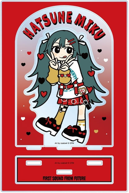 Hatsune Miku (Heart Deformé ver.) BIG Acrylic Stand with Parts — Art by coalowl — Almabianca