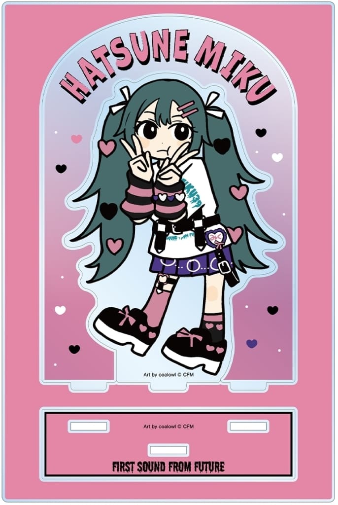 Hatsune Miku (Heart Deformed ver.) BIG Acrylic Stand ver.B — Art by coalowl — Alma Bianca — 19.1×12.7cm