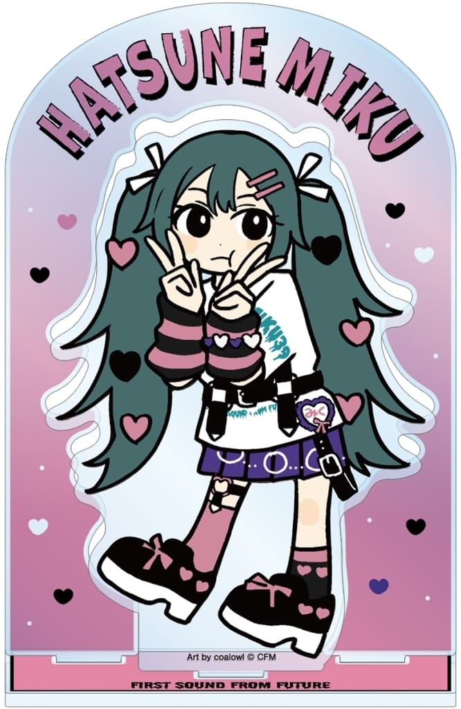 Hatsune Miku (Heart Deformed ver.) BIG Acrylic Stand ver.B — Art by coalowl — Alma Bianca — 19.1×12.7cm