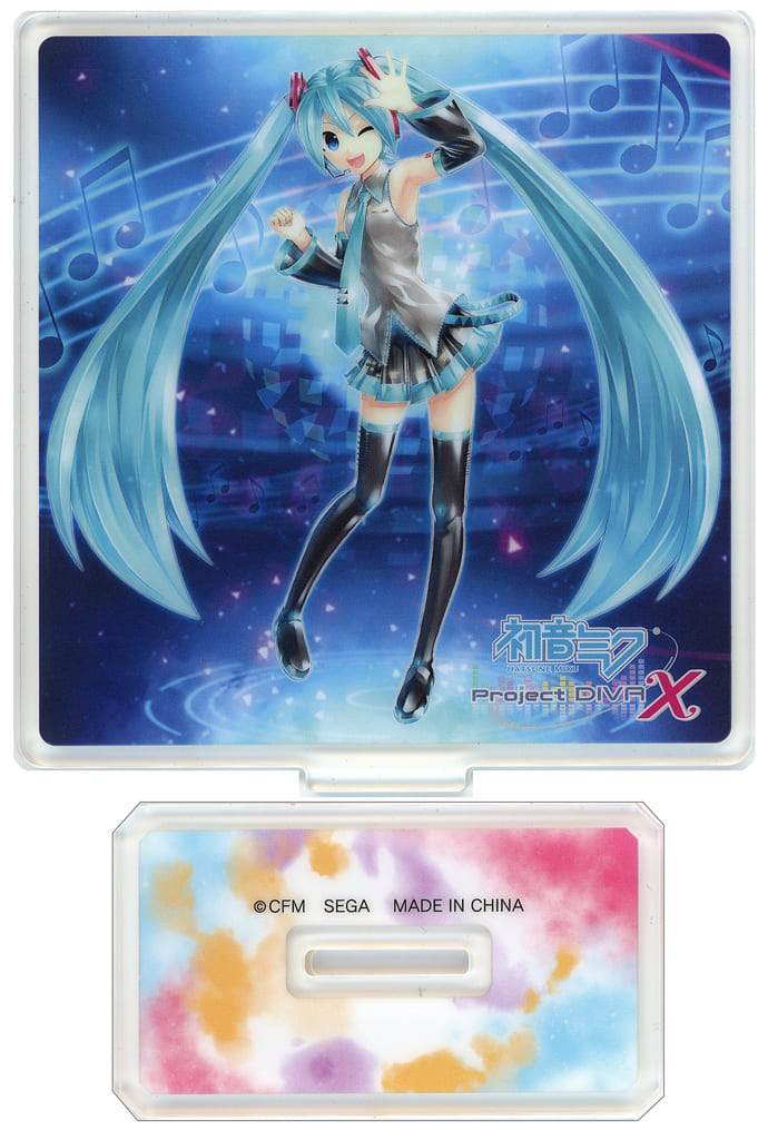 Hatsune Miku Acrylic Stand with Base - Hatsune Miku: Project DIVA 15th Ver. (EX) - SEGA Amusement Prize (Approx. 10cm)