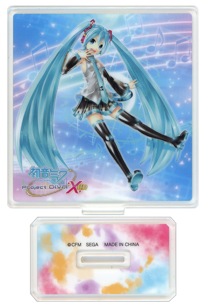 Hatsune Miku (X HD) Acrylic Stand with Base - Hatsune Miku: Project DIVA 15th Ver. (EX) - SEGA - Approx. 10cm - Used (Amusement Prize)