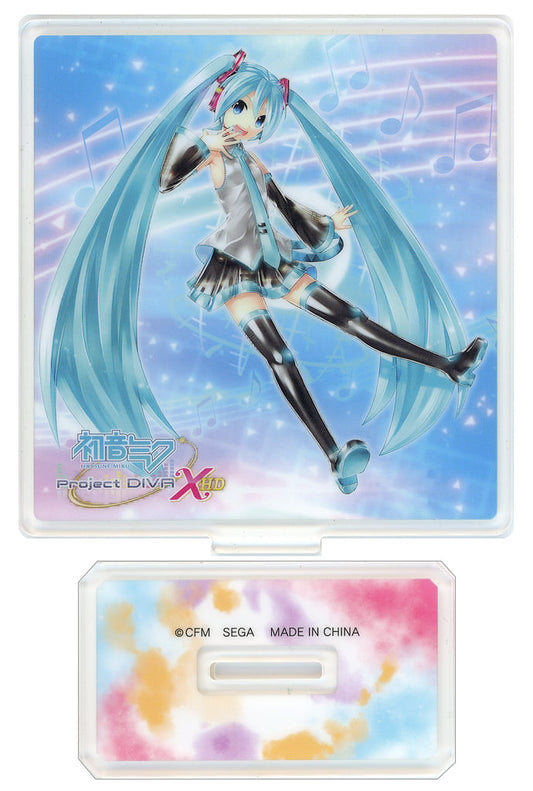 Hatsune Miku (X HD) Acrylic Stand with Base - Hatsune Miku: Project DIVA 15th Ver. (EX) - SEGA - Approx. 10cm - Used (Amusement Prize)