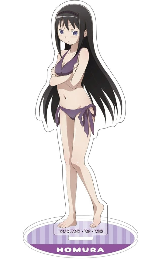 Homura Akemi (Swimsuit) Acrylic Stand - Puella Magi Madoka Magica - Movic - Height Approx. 19 cm - Pre-owned